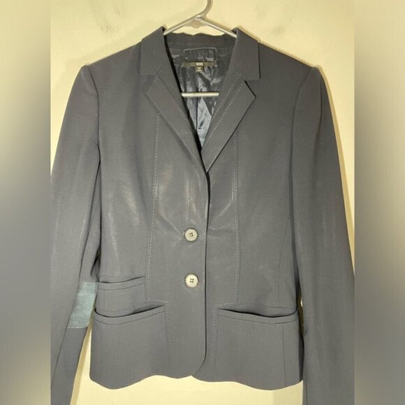 BOSS HUGO BOSS VIRGIN-WOOL SINGLE-BREASTED JACKET BLAZER SIZE 6 - Picture 7 of 9
